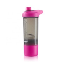 Design your own logo empty sports bottle water 500ml protein powder shaker bottles