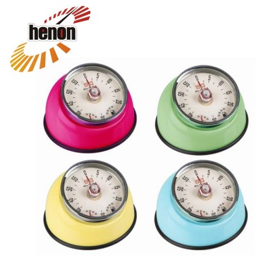 High quality metal plastic T418 mechanical 60 min. kitchen timer